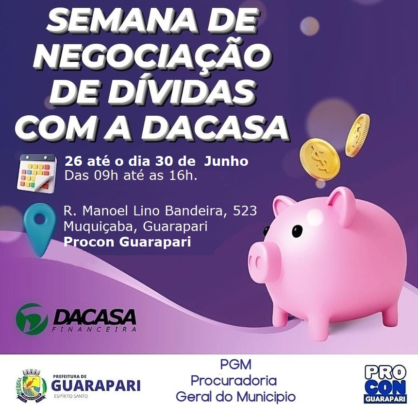 Procon Guarapari promove Semana de Negociação de Dívidas